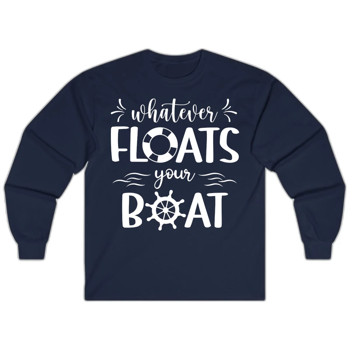 Whatever Floats Your Boat Long Sleeve in Navy