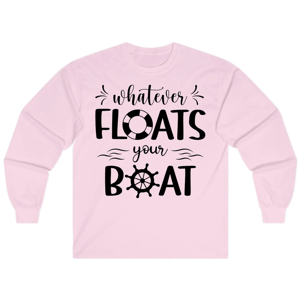Whatever Floats Your Boat Long Sleeve in Light Pink