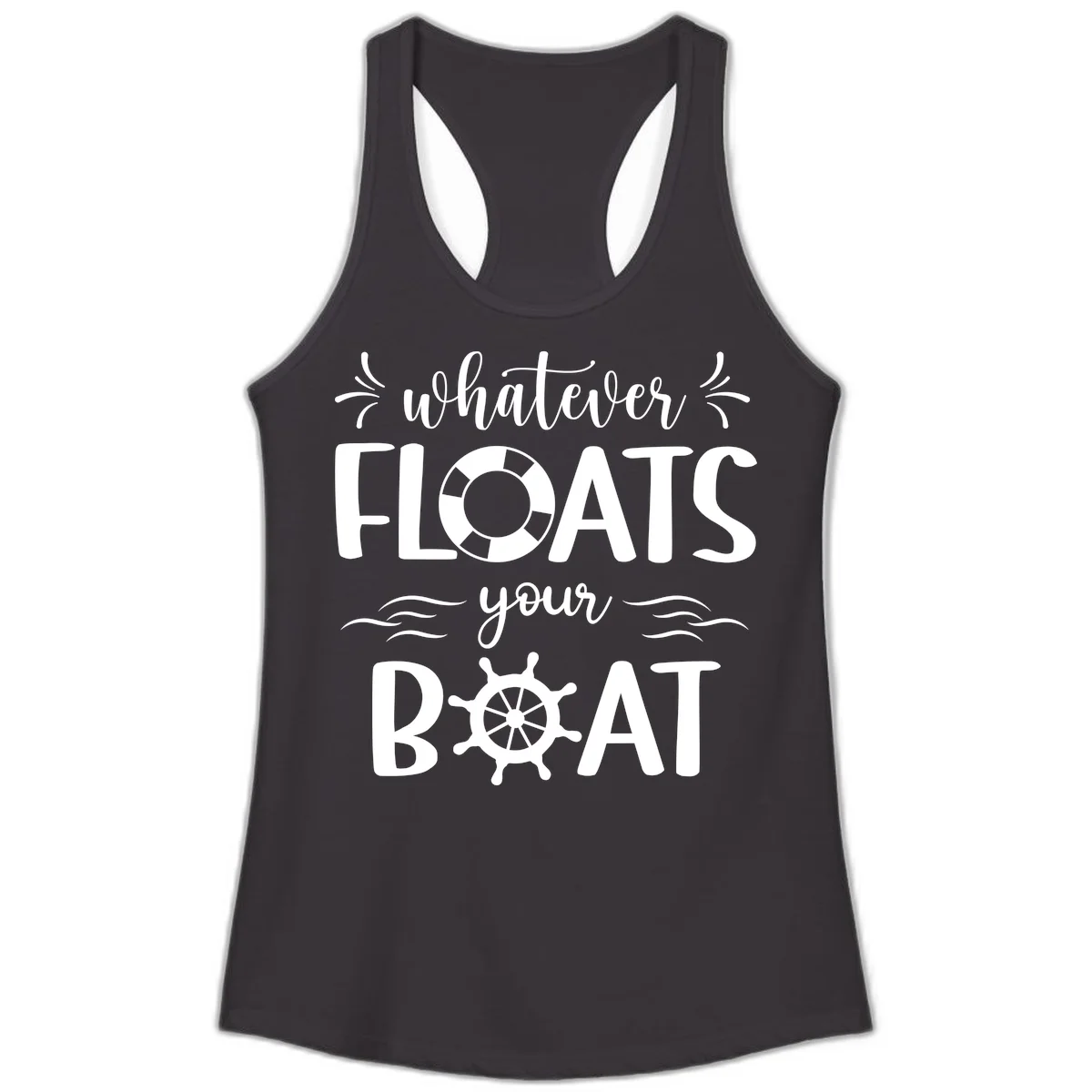Whatever Floats Your Boat Ladies Tank in Black