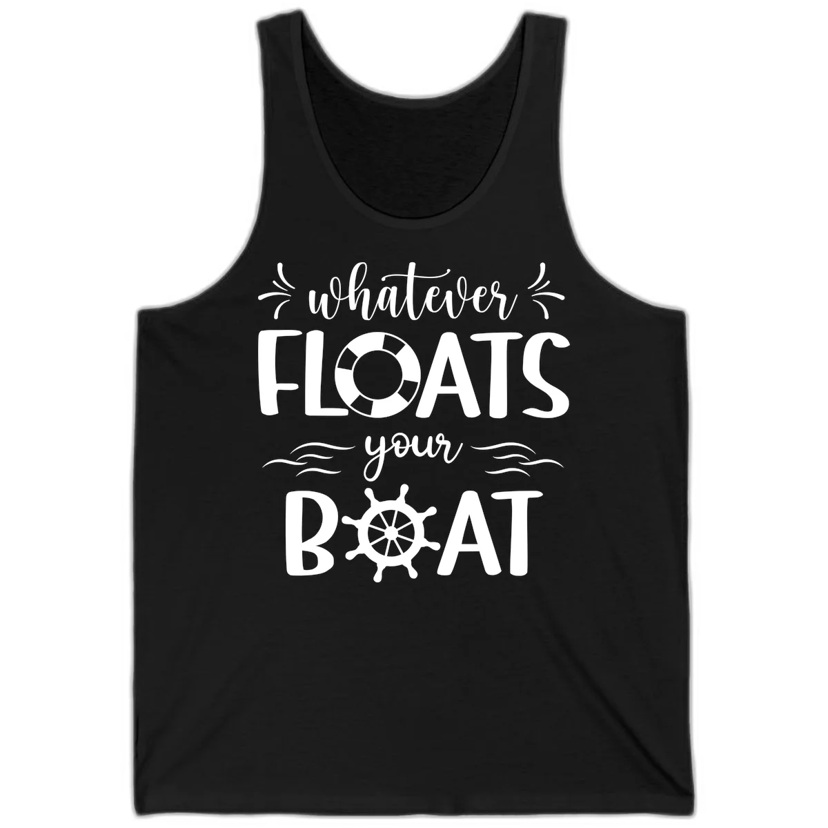 Whatever Floats Your Boat Tank in Black