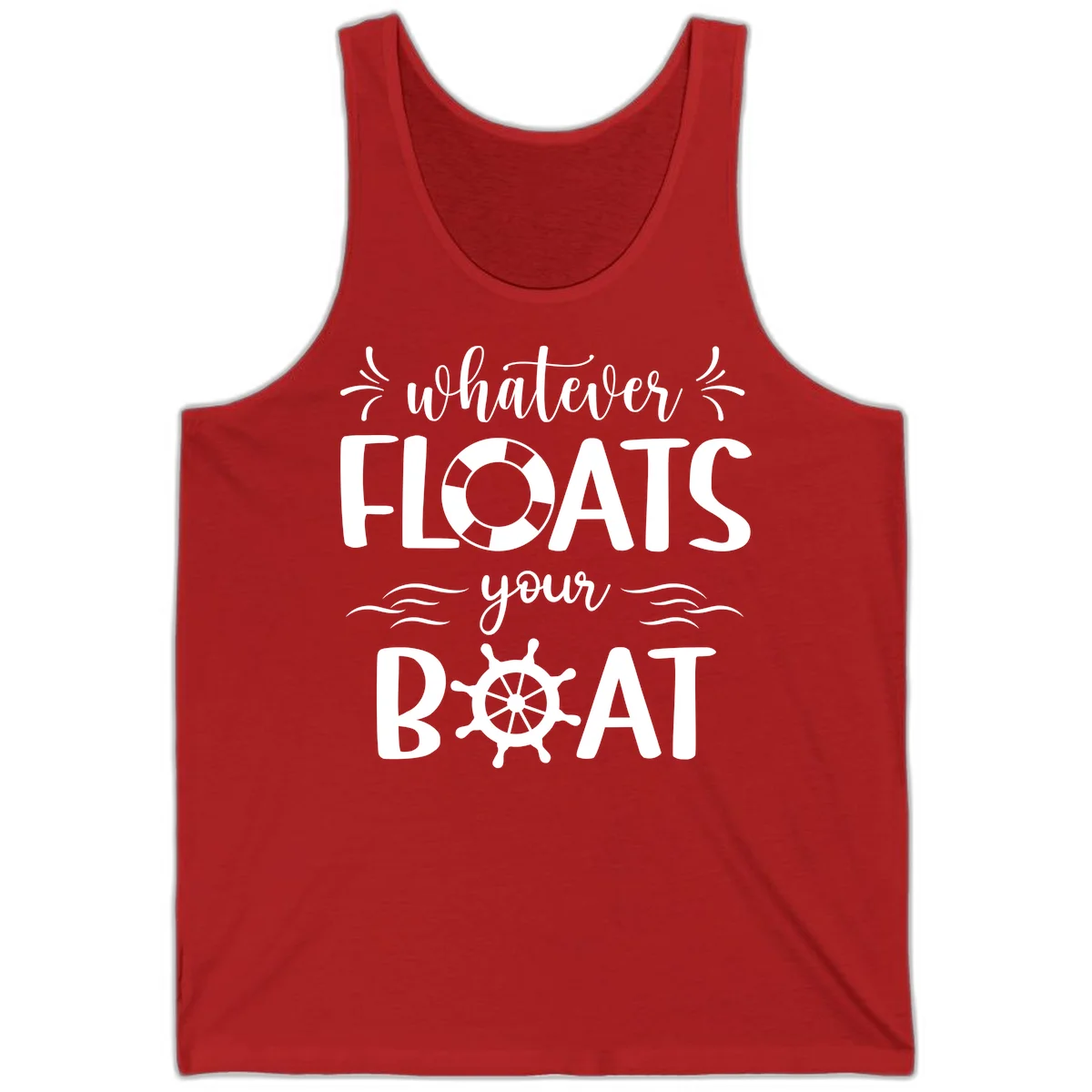 Whatever Floats Your Boat Tank in Red