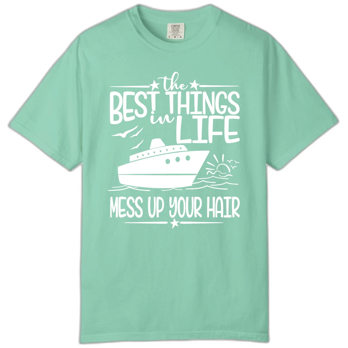 Best Things In Life Mess Up Your Hair Comfort Color in Island Reef