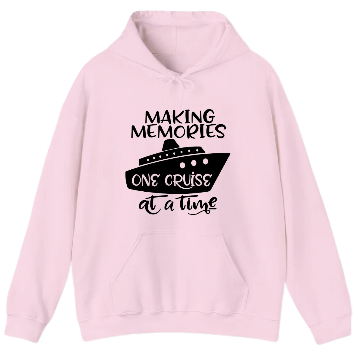 Making Memories One Cruise At A Time Hoodie in Light Pink