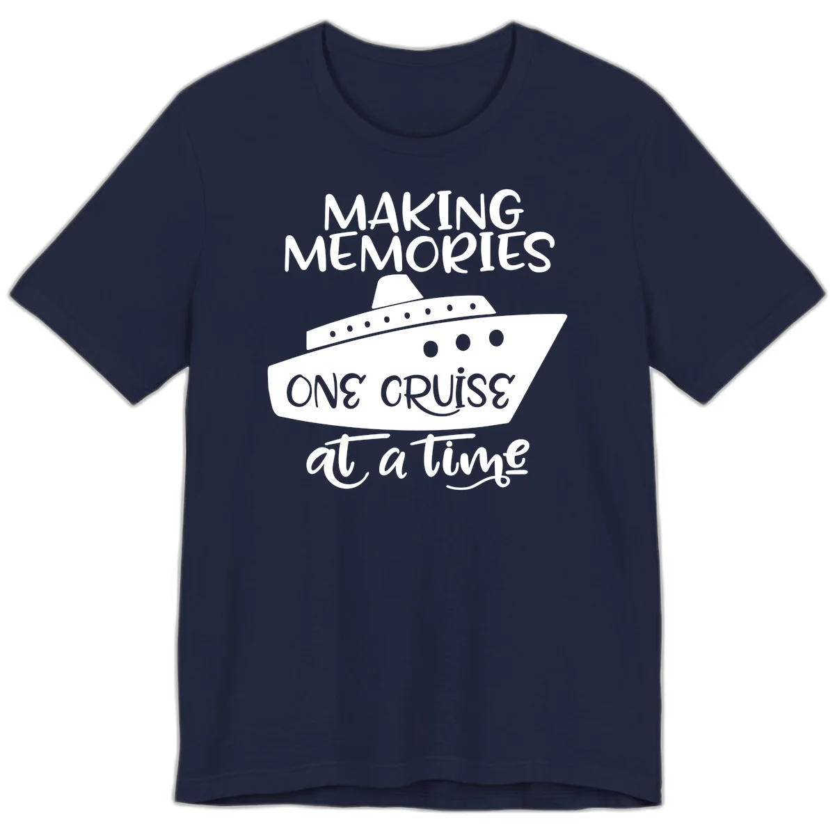 Making Memories One Cruise At A Time Premium T-Shirt in Navy