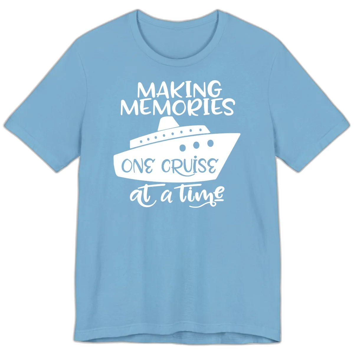Making Memories One Cruise At A Time Premium T-Shirt in Ocean Blue