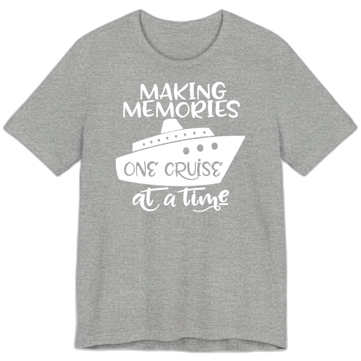Making Memories One Cruise At A Time Premium T-Shirt in Athletic Heather
