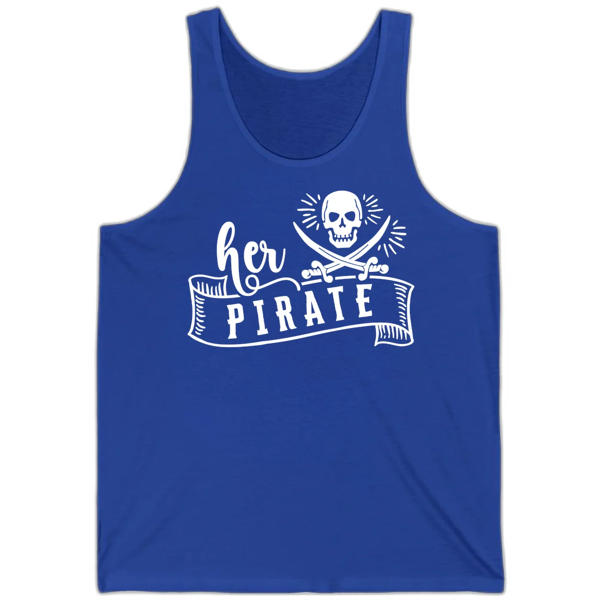 Ahoy Pirate Skull & Crossbones Tank in True Royal
