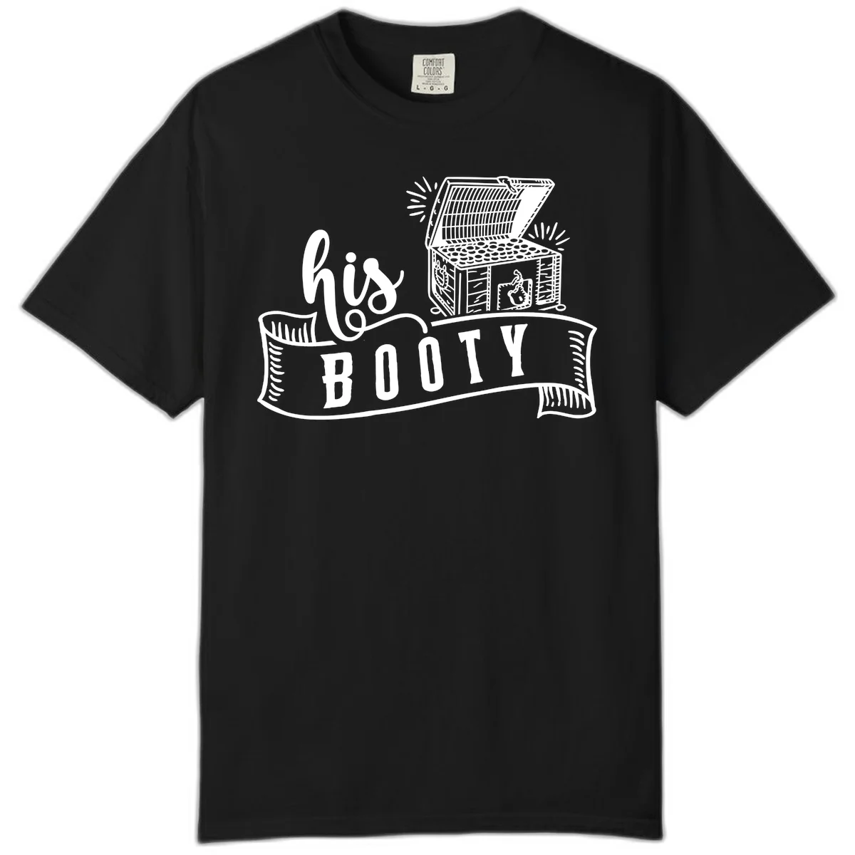 His Booty Treasure Chest Cruise Comfort Color in Black