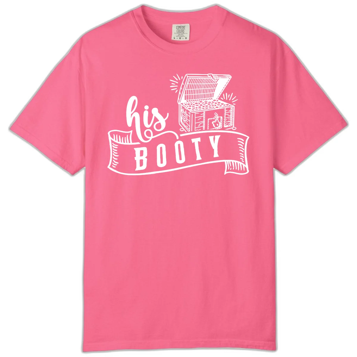 His Booty Treasure Chest Cruise Comfort Color in Crunchberry