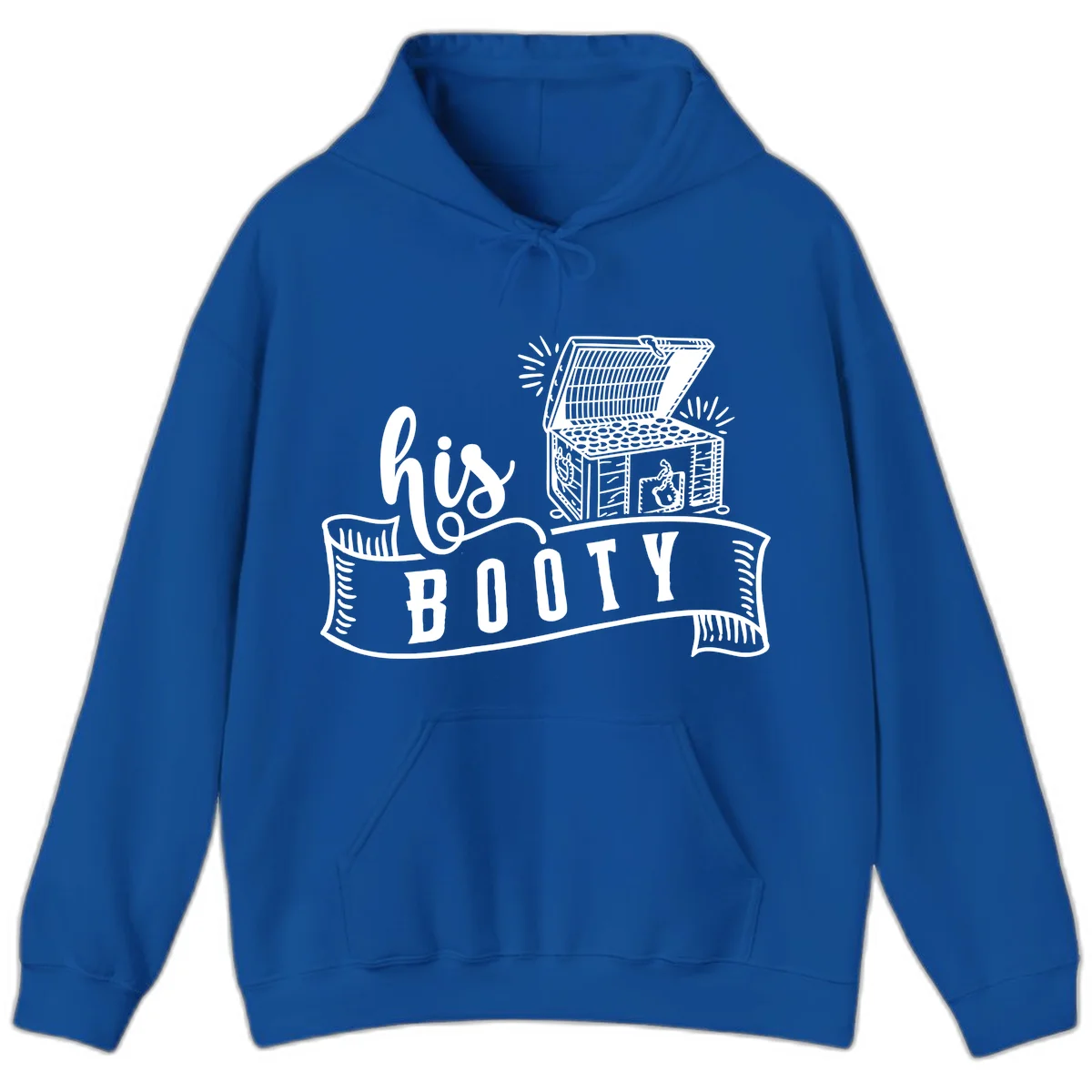 His Booty Treasure Chest Cruise Hoodie in Royal