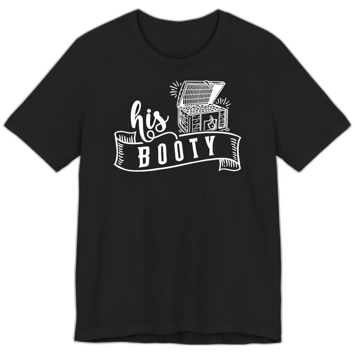 His Booty Treasure Chest Cruise Premium T-Shirt in Black