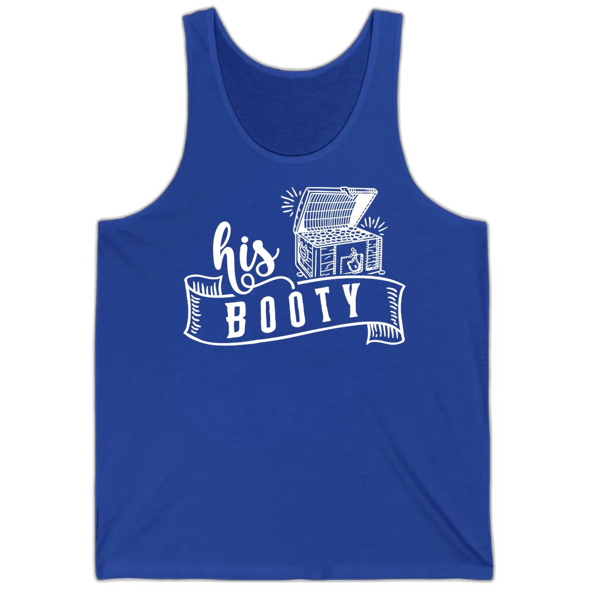 His Booty Treasure Chest Cruise Tank in True Royal