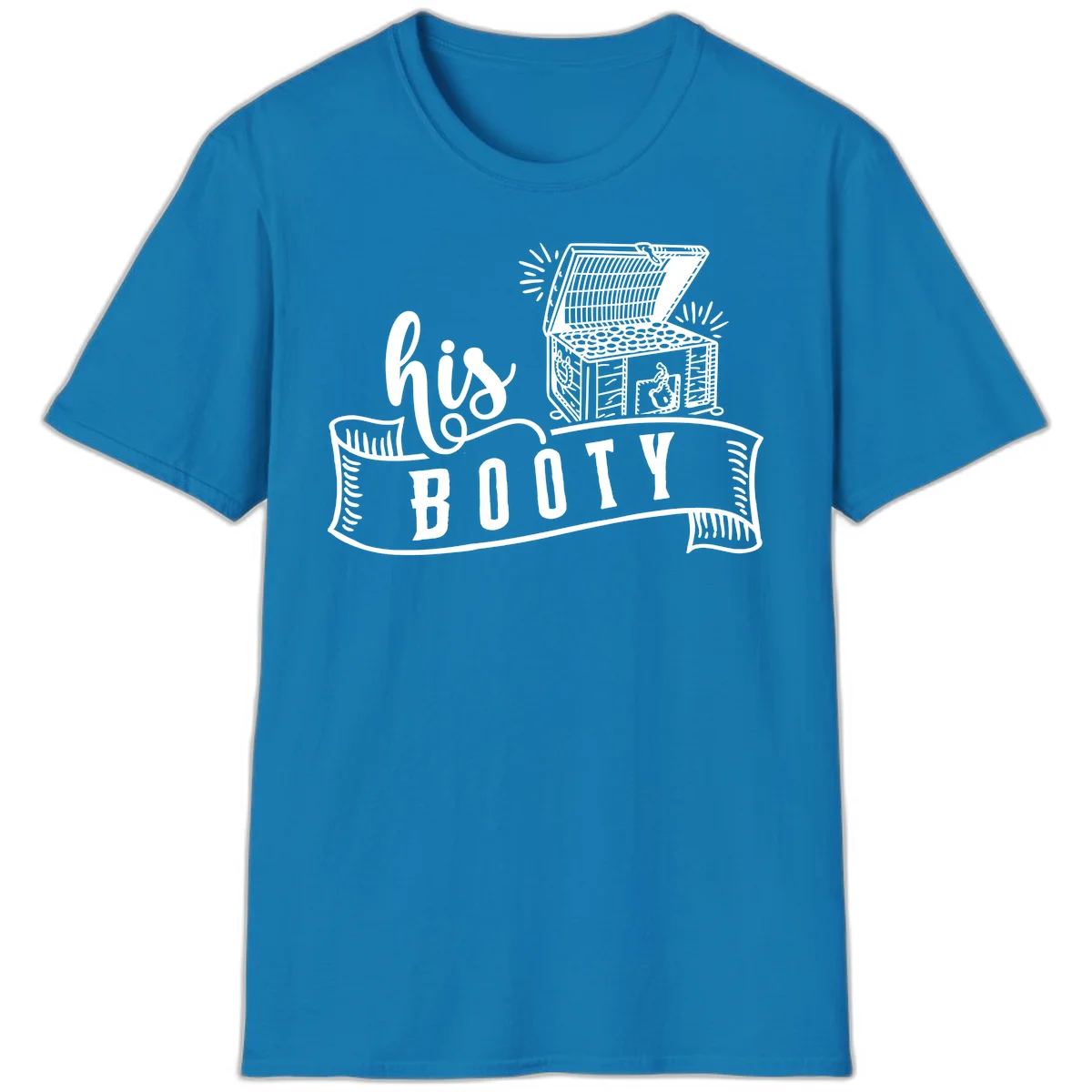 His Booty Treasure Chest Cruise T-Shirt in Sapphire