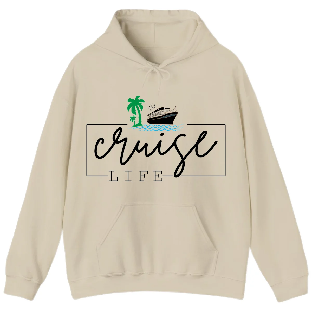 Cruising Life Tropical Getaway Hoodie in Sand