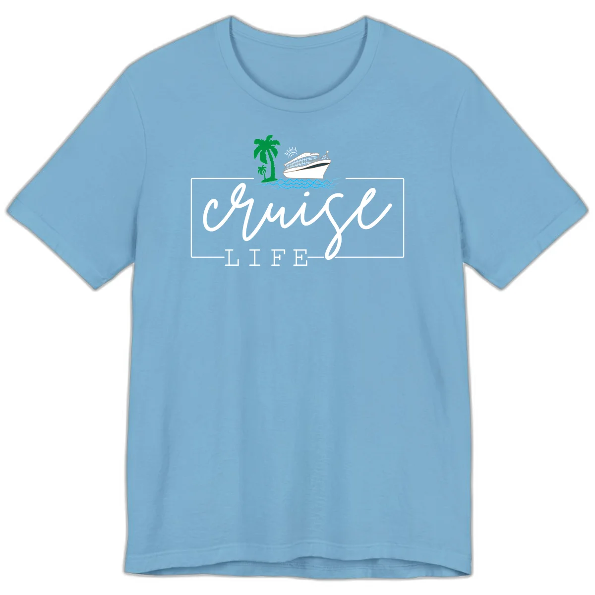 Cruising Life Tropical Getaway Premium T-Shirt in Ocean Blue