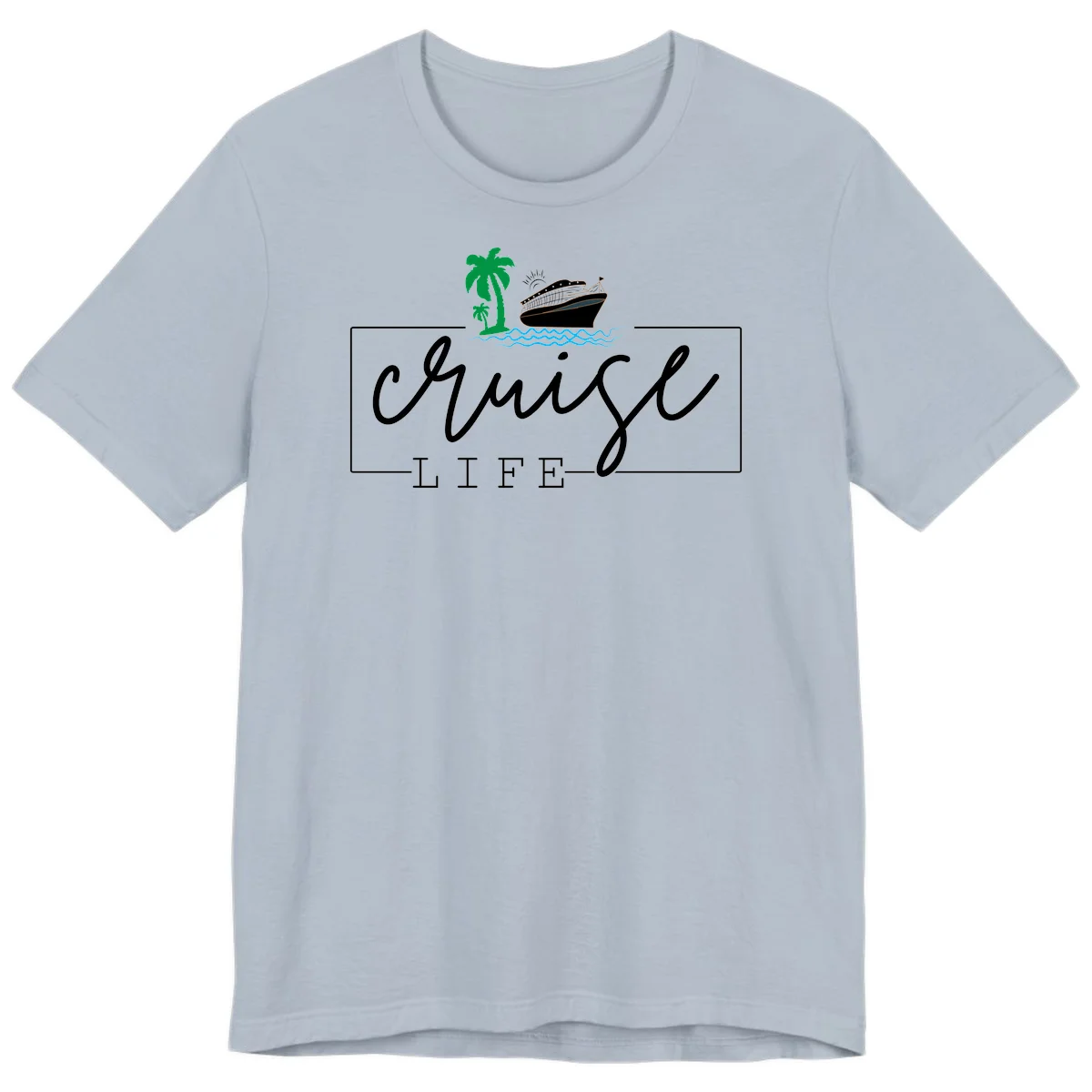 Cruising Life Tropical Getaway Premium T-Shirt in Light Blue