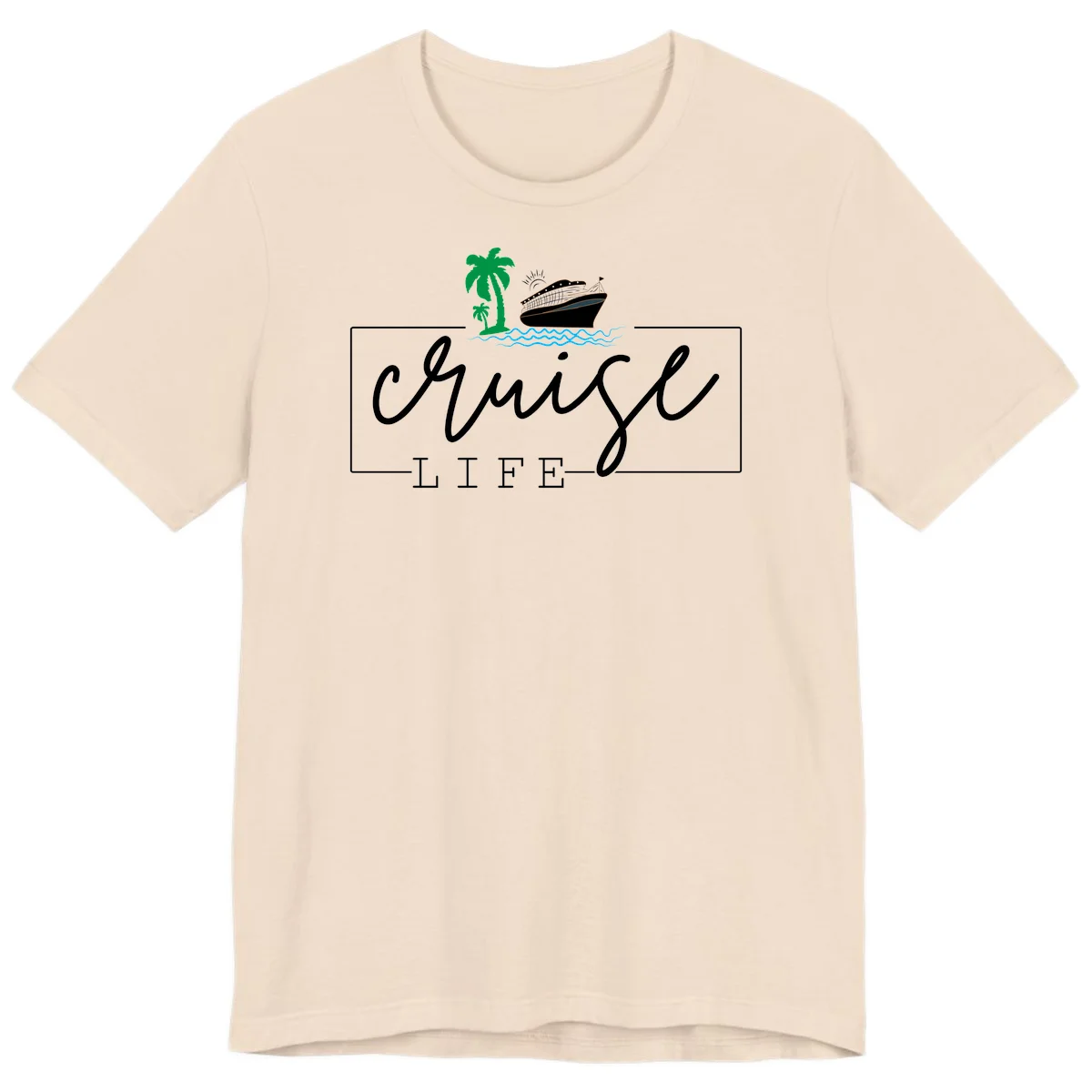 Cruising Life Tropical Getaway Premium T-Shirt in Soft Cream