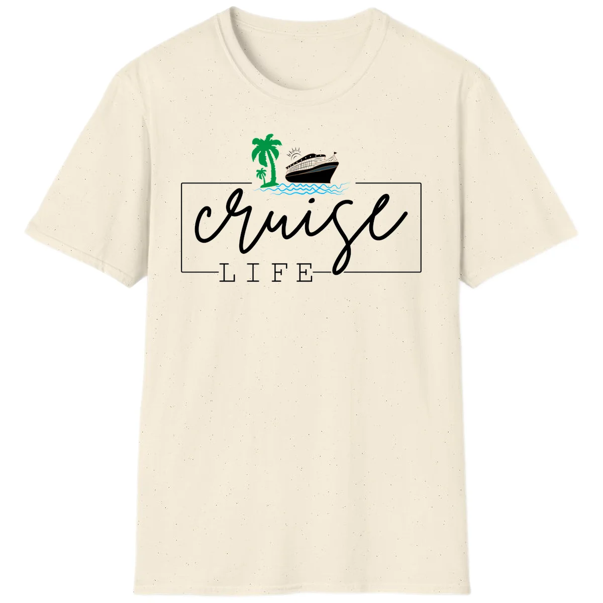 Cruising Life Tropical Getaway T-Shirt in Natural