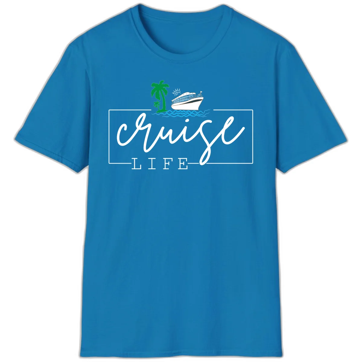Cruising Life Tropical Getaway T-Shirt in Sapphire