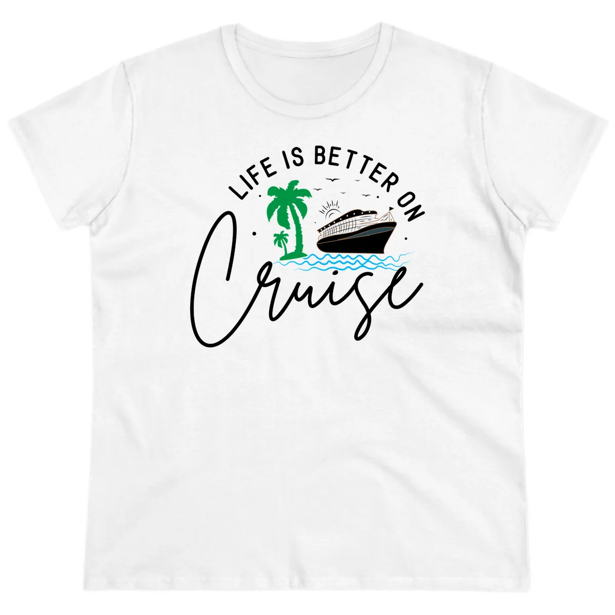 Life Is Better On Chill Ladies Tee in White