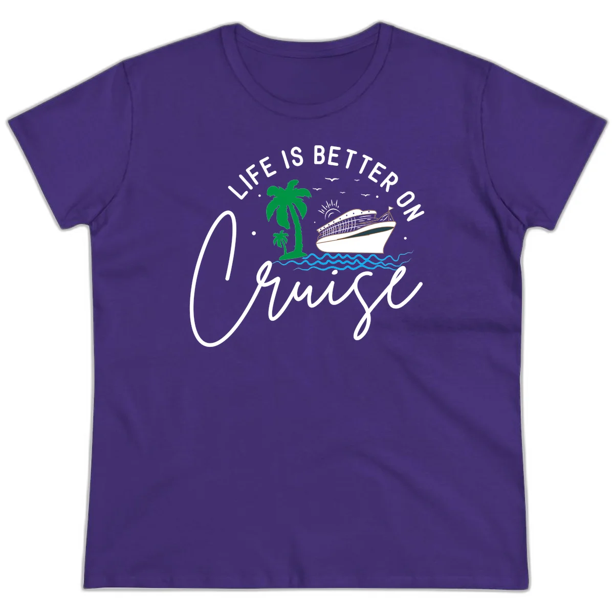 Life Is Better On Chill Ladies Tee in Purple