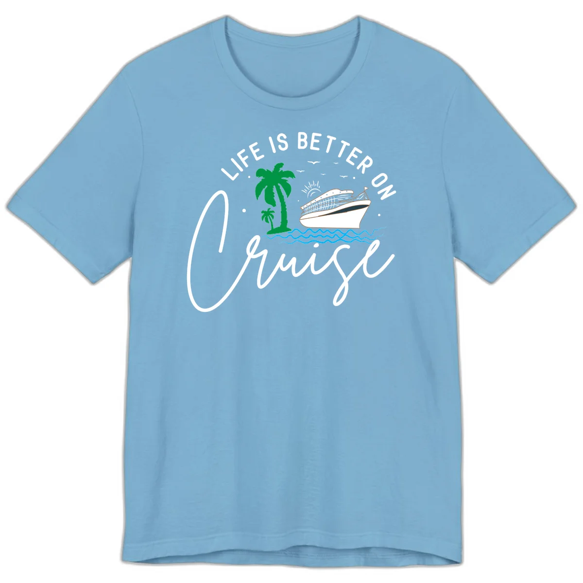 Life Is Better On Chill Premium T-Shirt in Ocean Blue