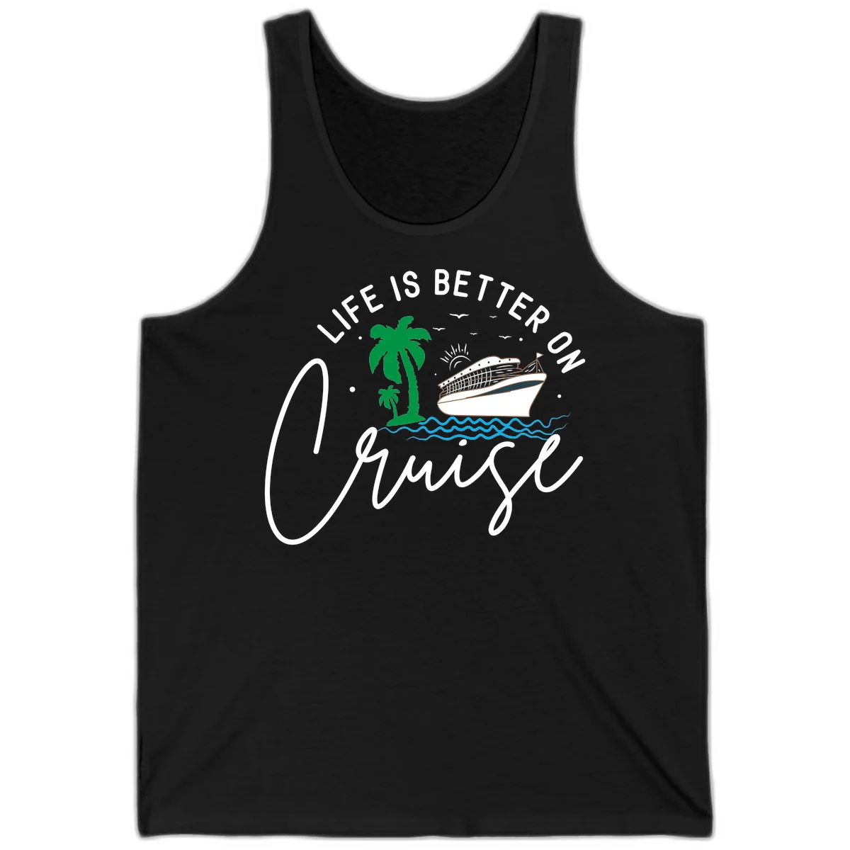 Life Is Better On Chill Tank in Black
