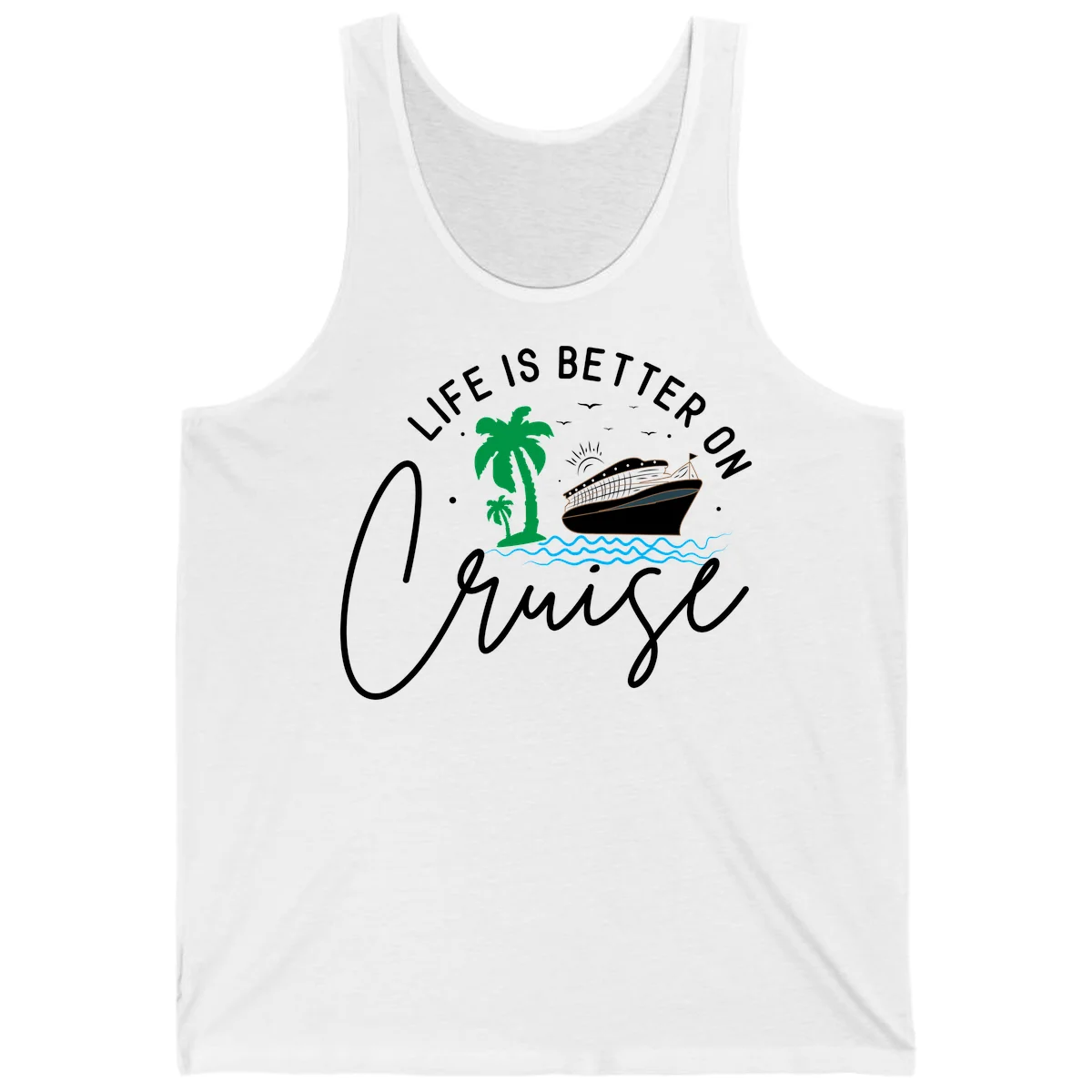 Life Is Better On Chill Tank in White