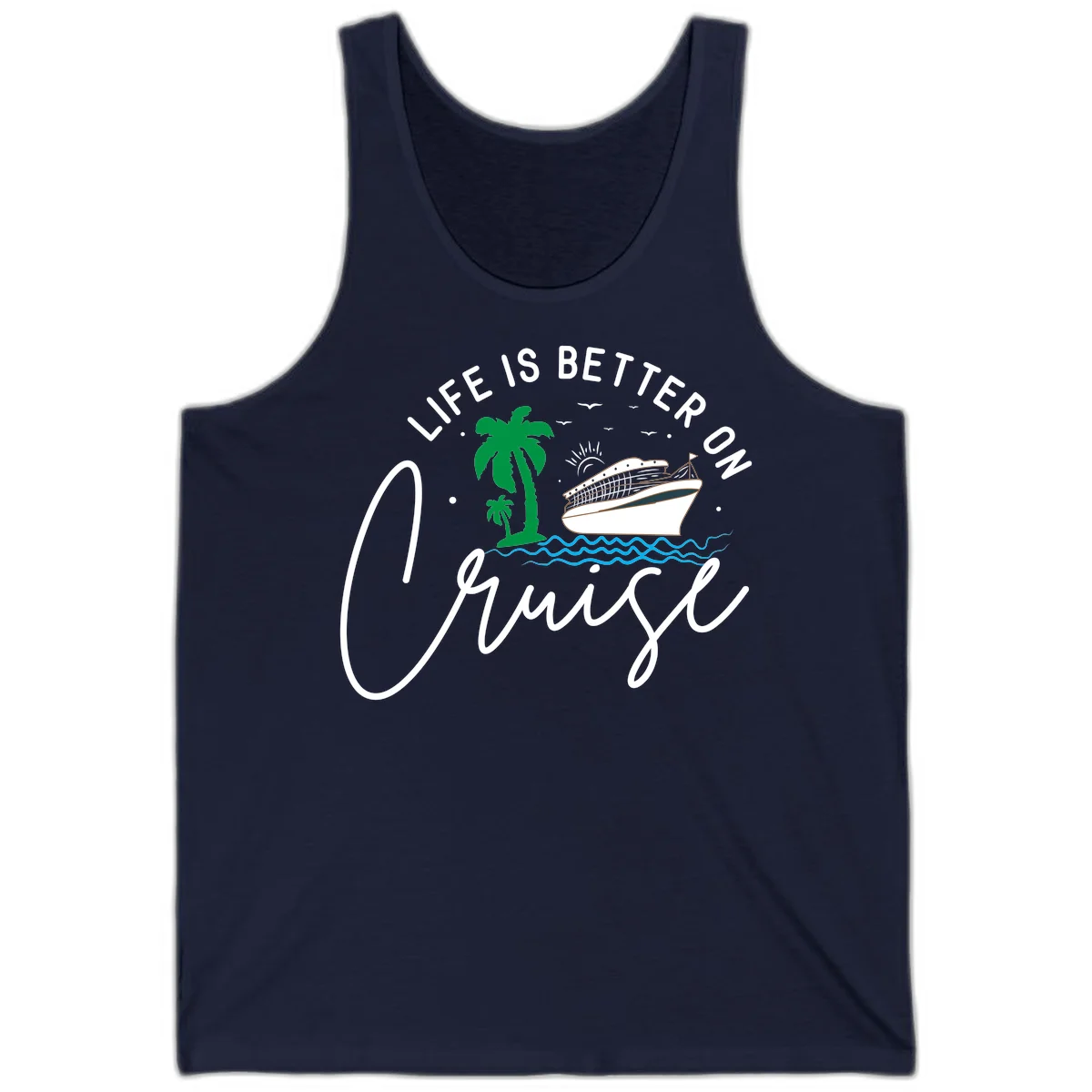 Life Is Better On Chill Tank in Navy