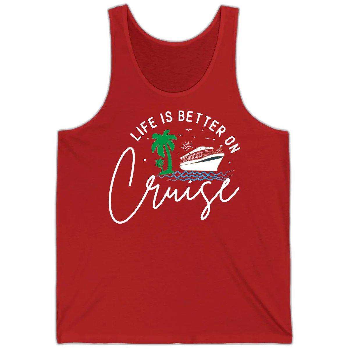 Life Is Better On Chill Tank in Red