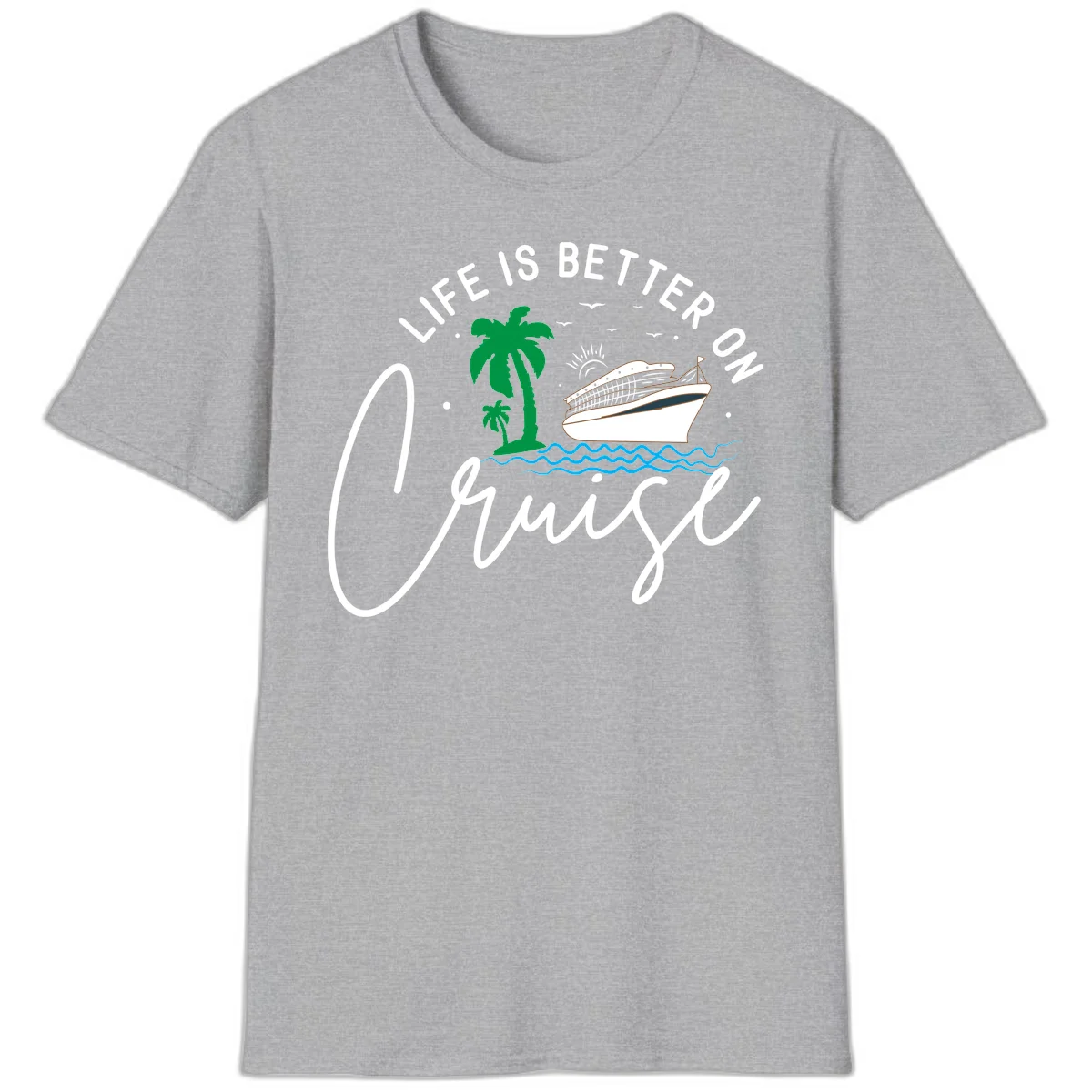 Life Is Better On Chill T-Shirt in Sport Grey