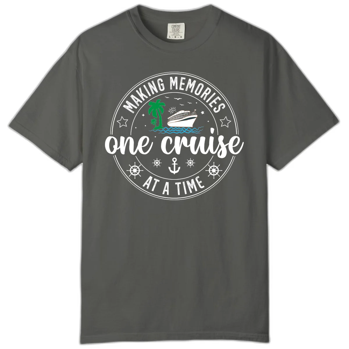 Making Memories One Cruise At A Time Comfort Color in Pepper