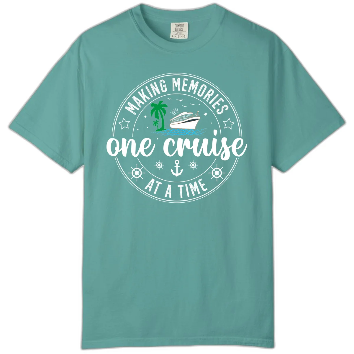 Making Memories One Cruise At A Time Comfort Color in Seafoam