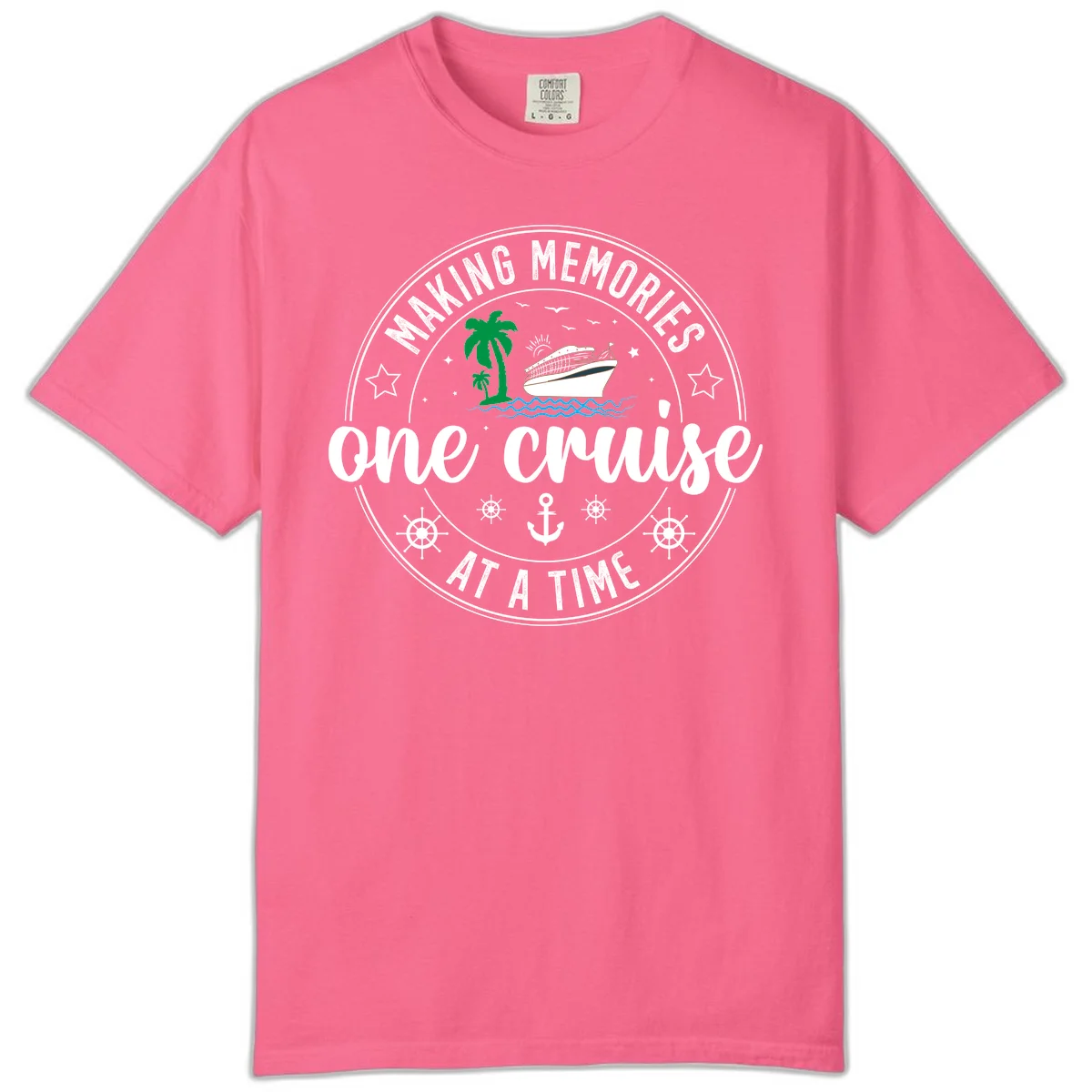 Making Memories One Cruise At A Time Comfort Color in Crunchberry