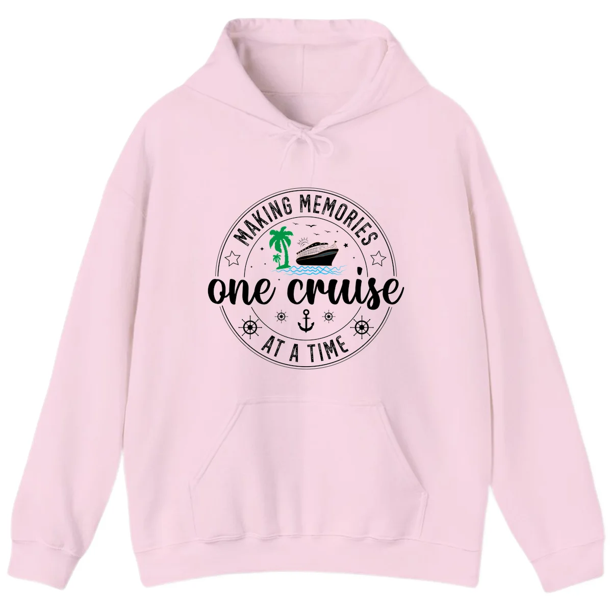 Making Memories One Cruise At A Time Hoodie in Light Pink