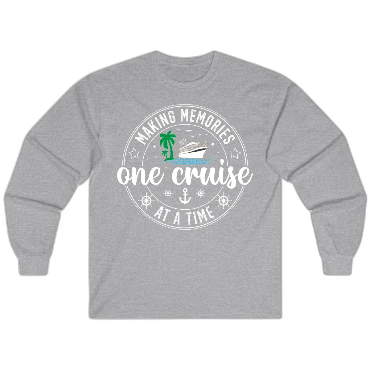 Making Memories One Cruise At A Time Long Sleeve in Sport Grey
