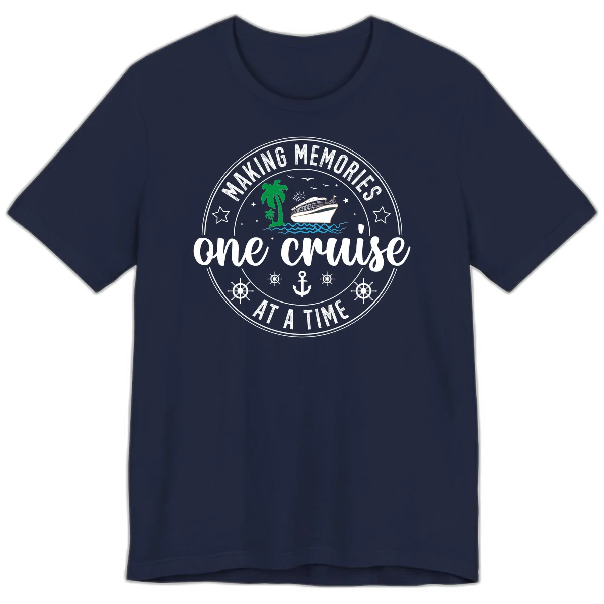 Making Memories One Cruise At A Time Premium T-Shirt in Navy