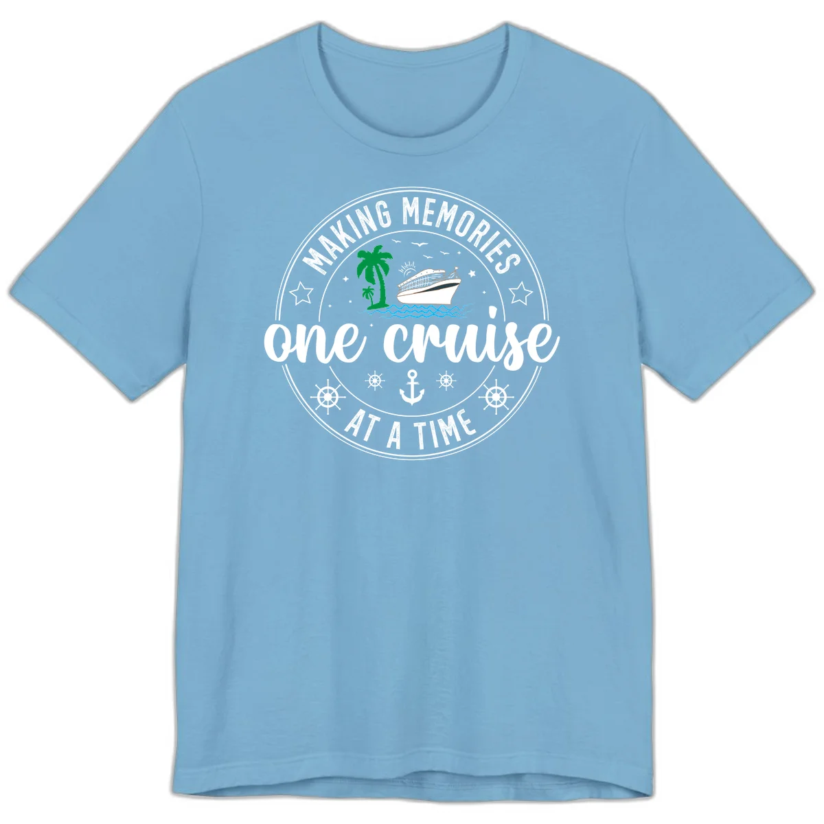 Making Memories One Cruise At A Time Premium T-Shirt in Ocean Blue