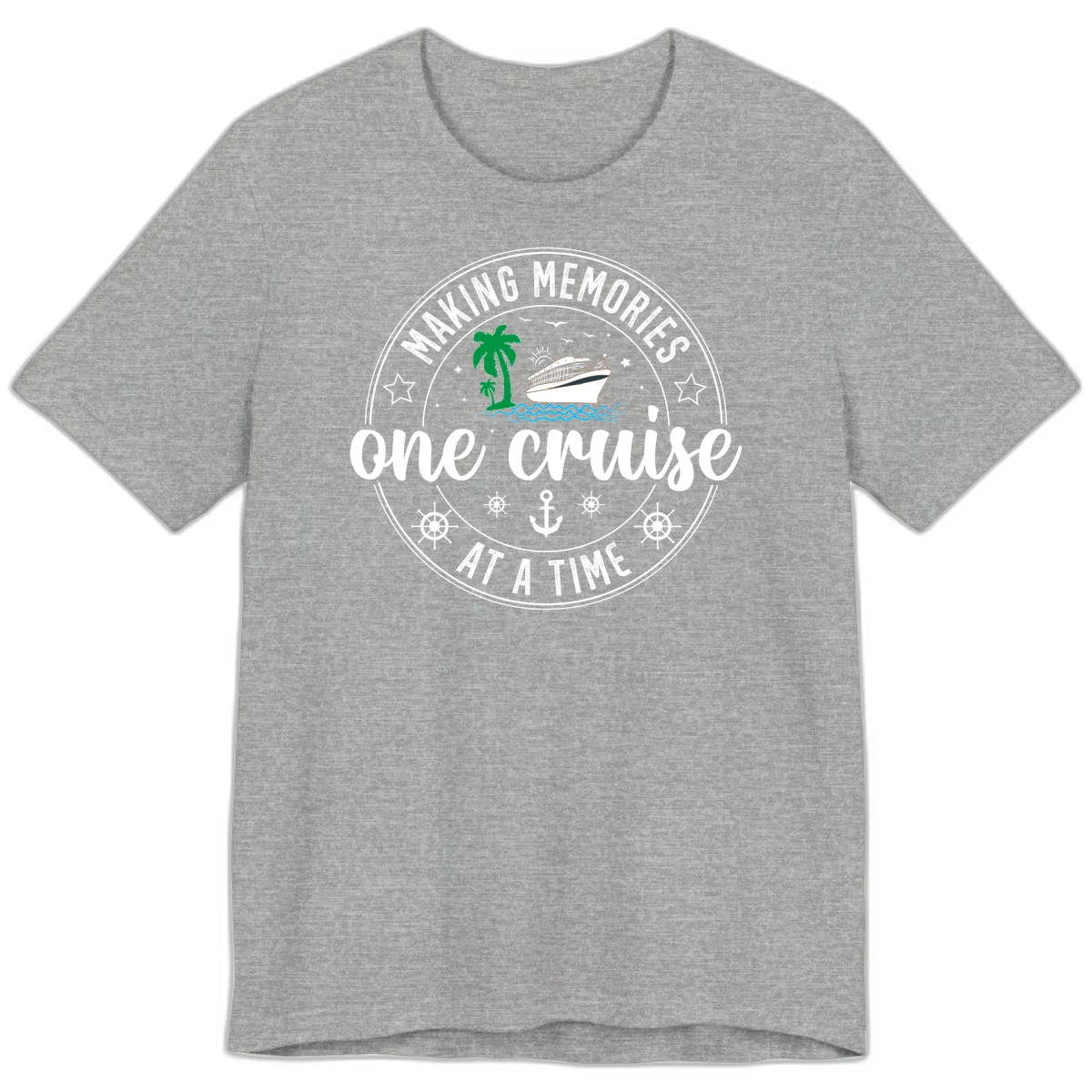 Making Memories One Cruise At A Time Premium T-Shirt in Athletic Heather
