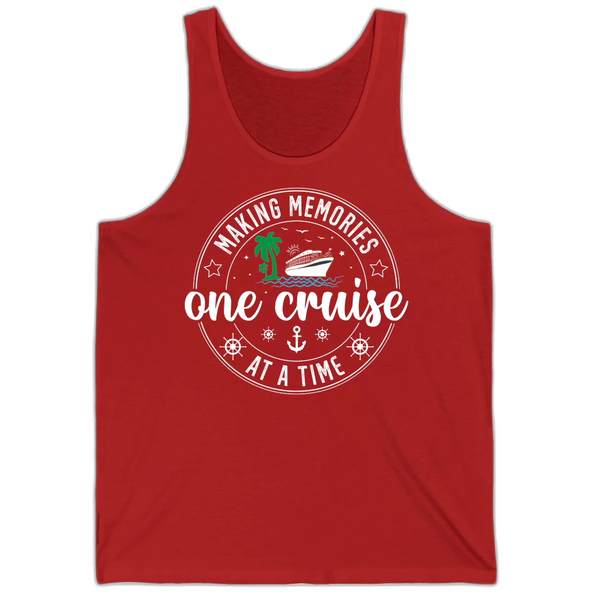 Making Memories One Cruise At A Time Tank in Red