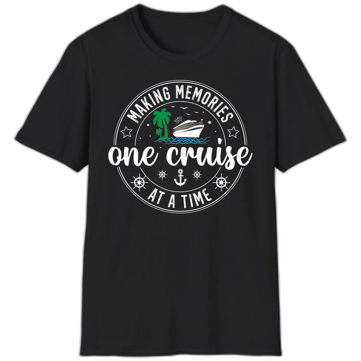 Making Memories One Cruise At A Time T-Shirt in Black