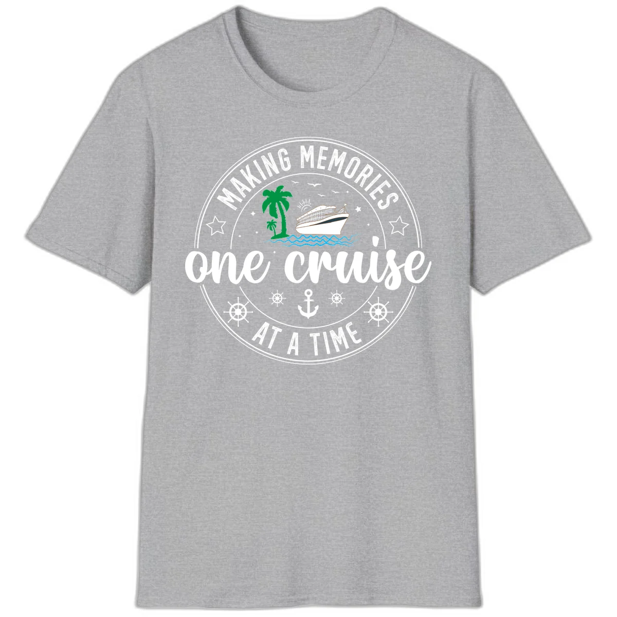 Making Memories One Cruise At A Time T-Shirt in Sport Grey