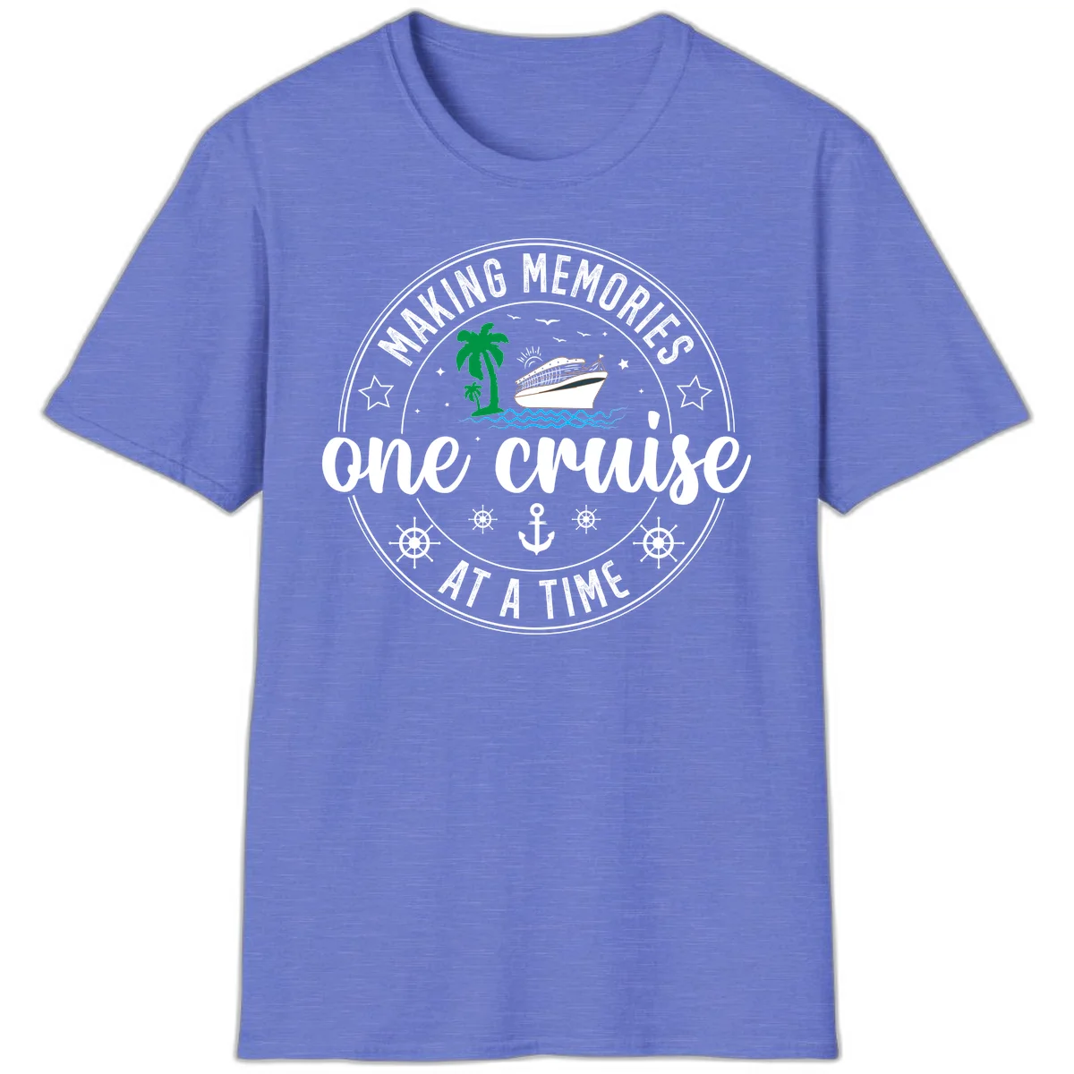 Making Memories One Cruise At A Time T-Shirt in Heather Royal