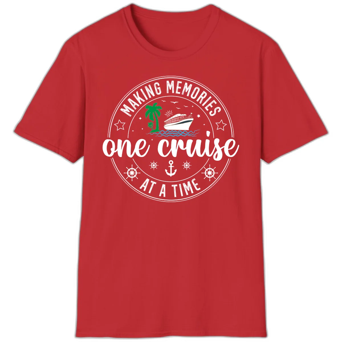 Making Memories One Cruise At A Time T-Shirt in Red