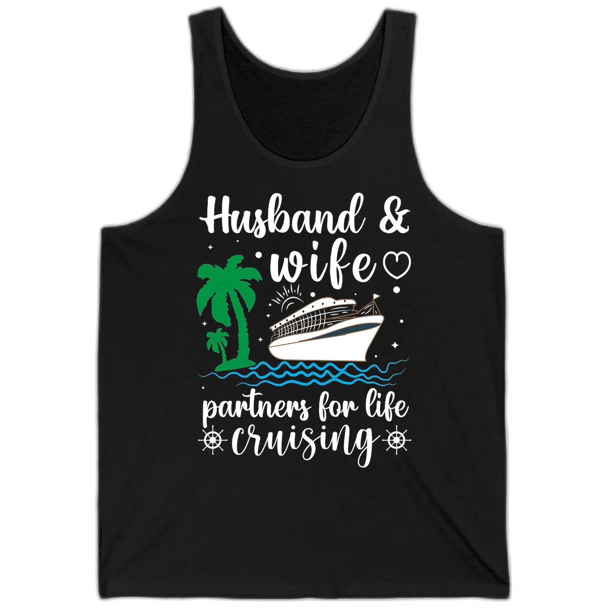 Husband & Wife Partners For Life Cruising Tank in Black
