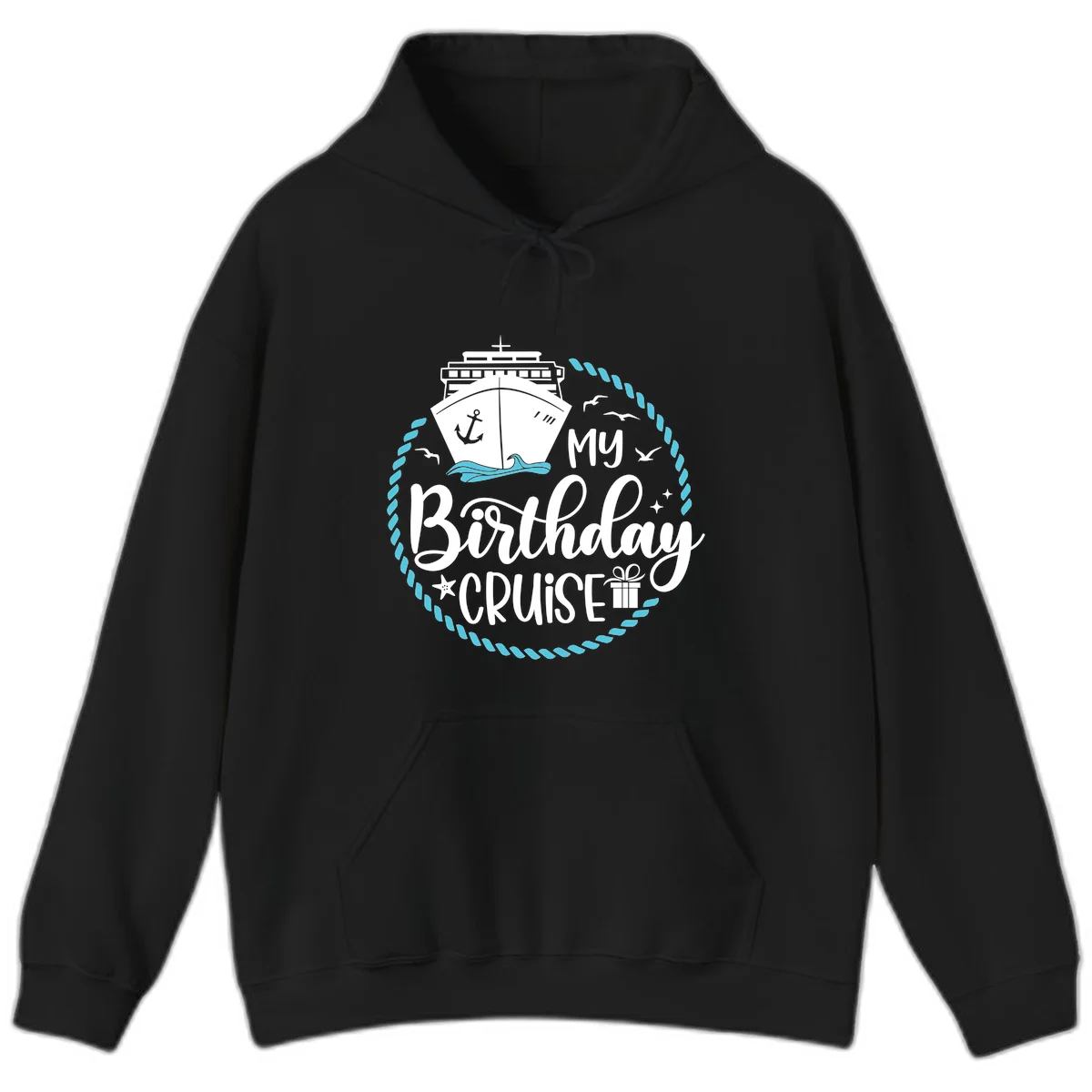 My Birthday Cruise Celebration Hoodie in Black