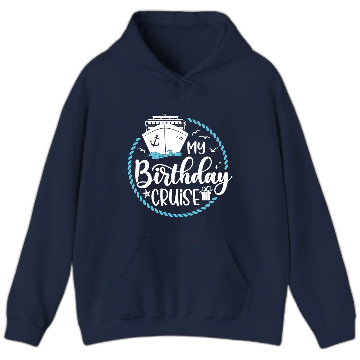 My Birthday Cruise Celebration Hoodie in Navy