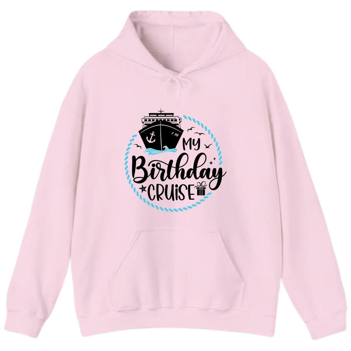 My Birthday Cruise Celebration Hoodie in Light Pink