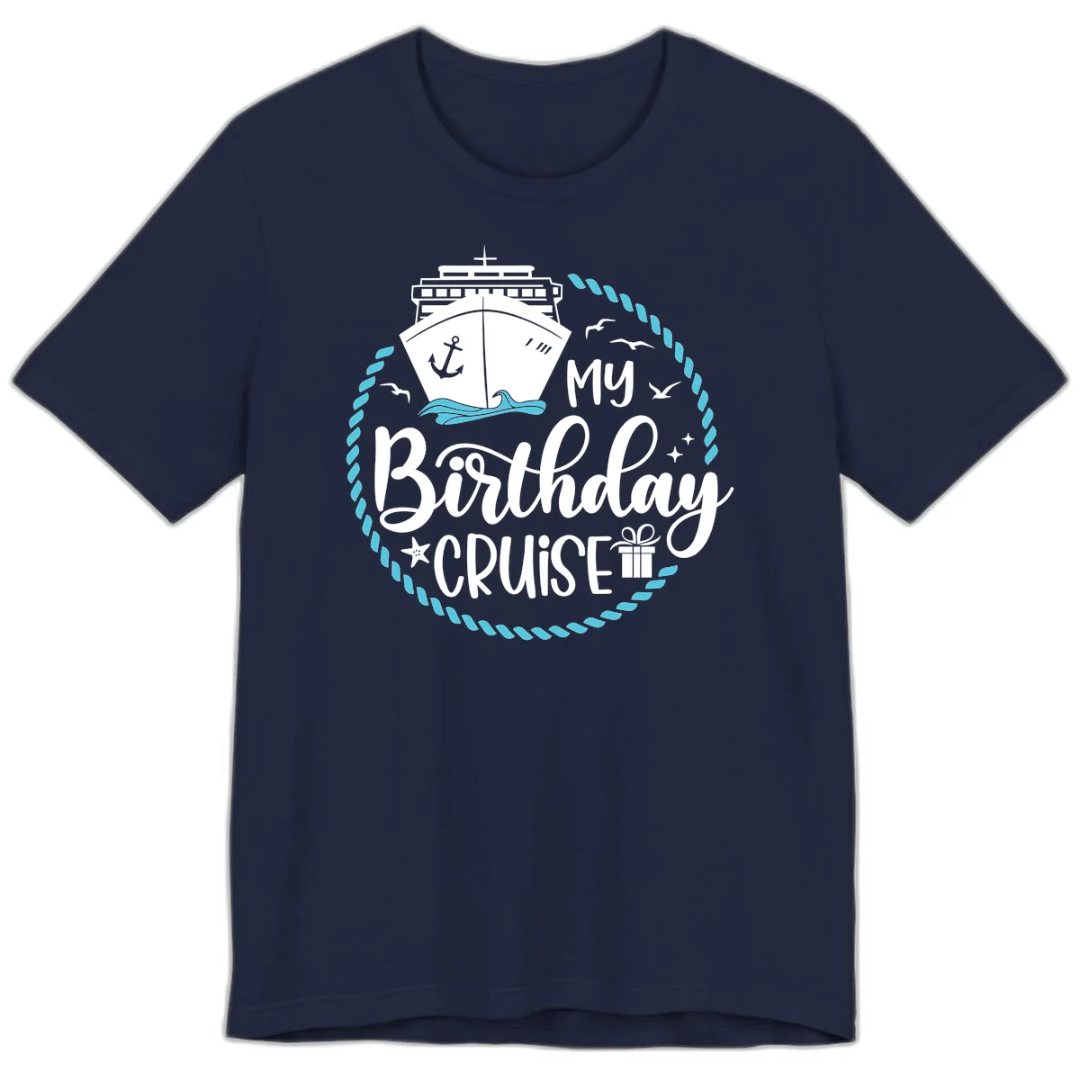 My Birthday Cruise Celebration Premium T-Shirt in Navy