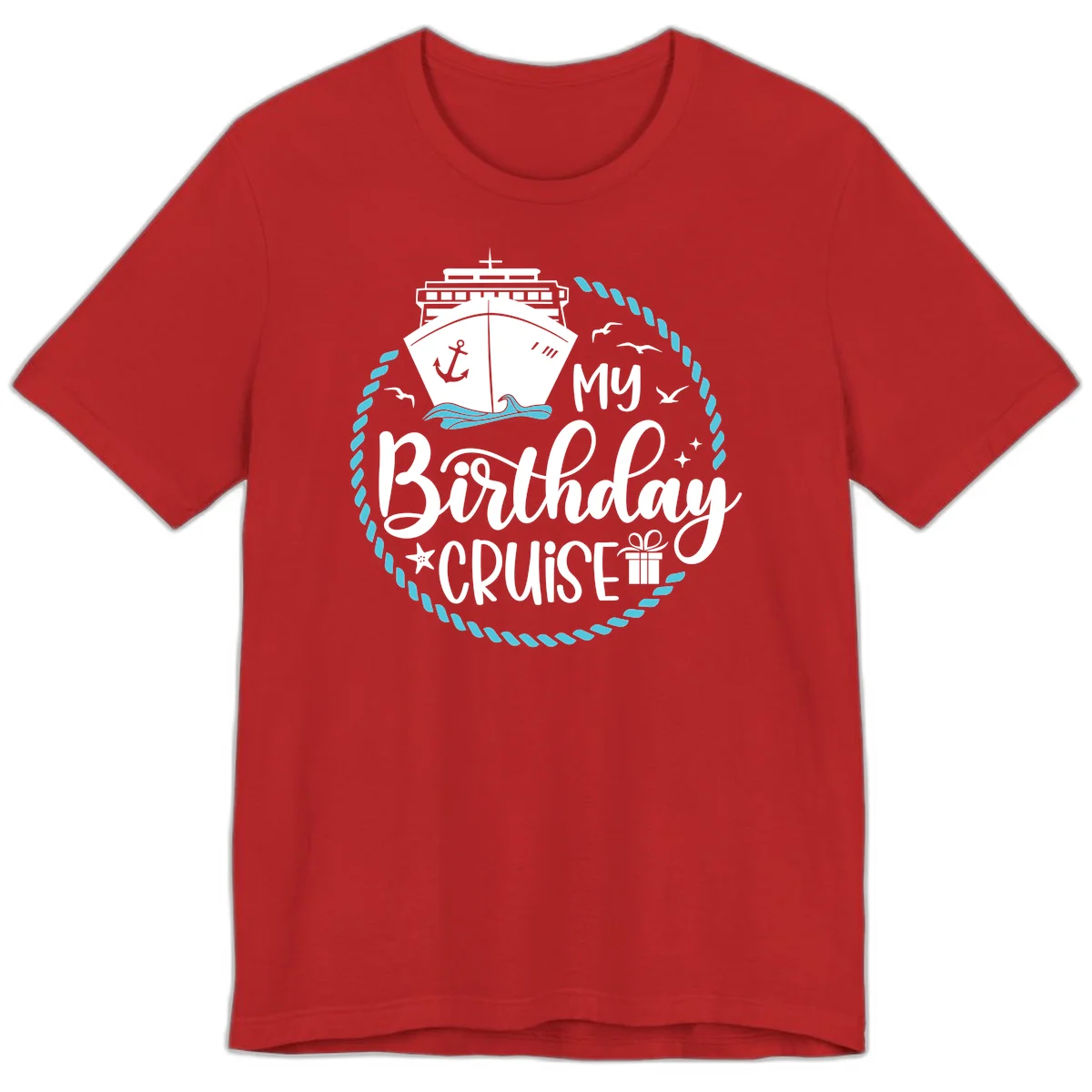 My Birthday Cruise Celebration Premium T-Shirt in Red